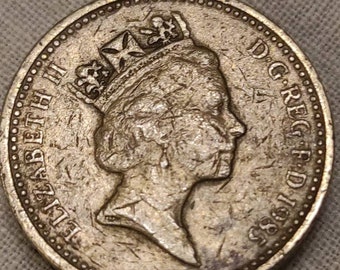 イギリス】1985年1ポンド銀貨 希少 古銭 コイン プルーフ硬貨 2269