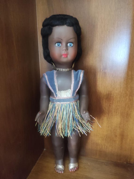 MARCA ATHENA PIACENZA Bambola italiana vintage anni '40, Havanese