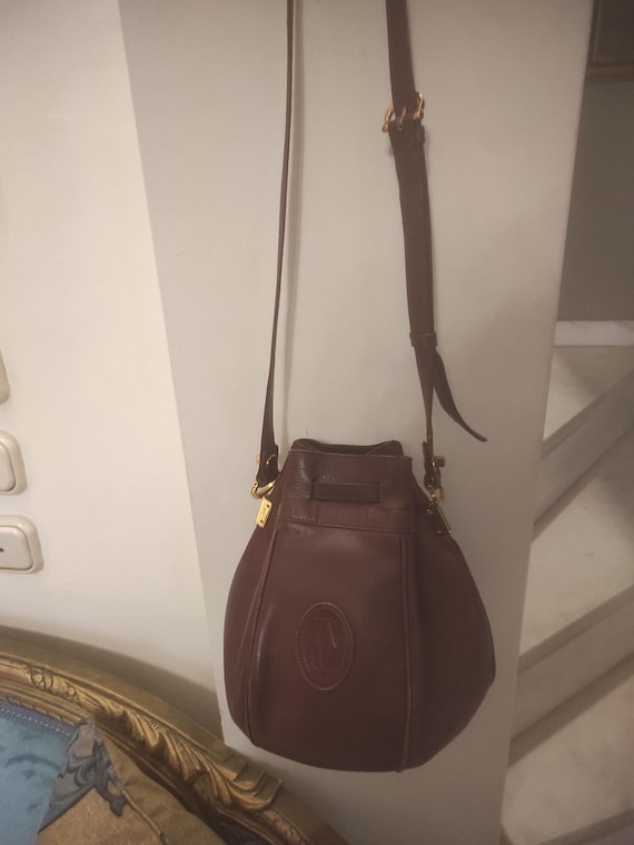 Cartier Must Line Drawstring Shoulder Bag Vintage Authentic Rare