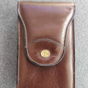 Vintage 1980s cigarette case brown leather