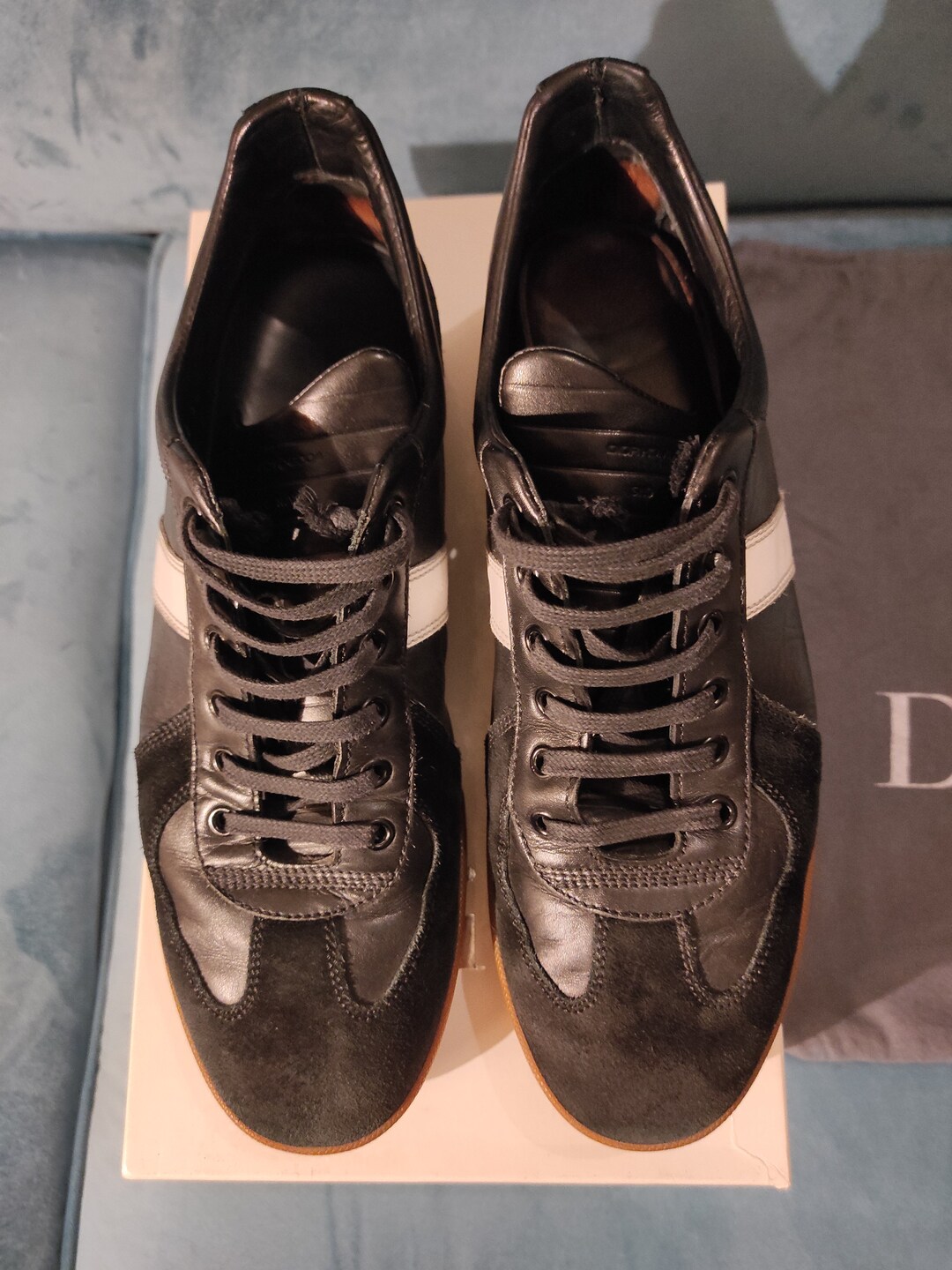 Authentieke lederen Dior Homme sneaker herenschoenen zwart maat 42 Etsy Nederland