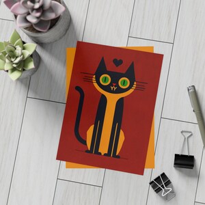 Niedliches Katzenpostkarten-Set - wunderliche Katzenkunst für Grüße, Einladungen, Karten, Geschenke, Schreibwaren