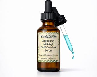 Serum Argireline 20% + Matrixyl 3000 – 30 ml – Peptyd miedzi GHK-Cu – Serum ujędrniające przeciwzmarszczkowe – Rozmiar profesjonalny