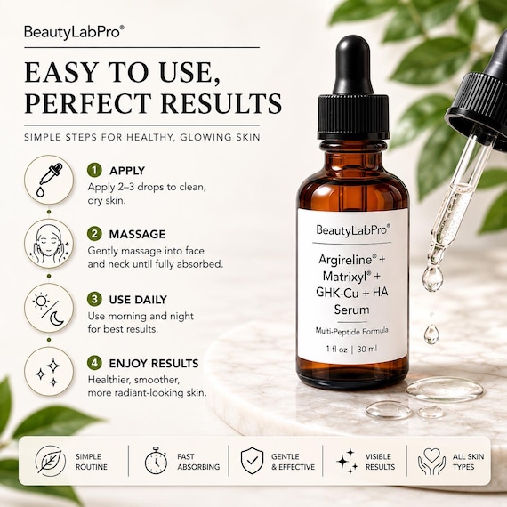 Argireline 20% + Matrixyl 3000 Serum | GHK-Cu Copper Peptide + Hyaluronic Acid | Anti-Wrinkle Firming Multi-Peptide Serum
