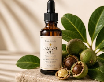 Organiczny olej tamanu tłoczony na zimno • Czysty olejek do naprawy skóry • Olejek do twarzy i ciała • Naturalna pielęgnacja skóry • BeautyLabPro