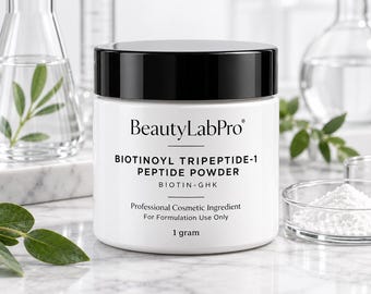Biotinoyl Tripeptide-1 Powder (Biotin-GHK), Lash Brow Scalp Conditioning Peptide, DIY Cosmetic Formulator Supply