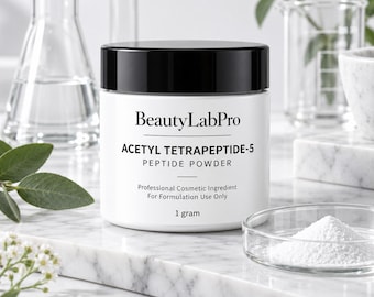 Acetyl Tetrapeptide-5 Powder, Eye Contour Cosmetic Peptide Active, Anti-Glycation Formula Ingredient, DIY Skincare Formulator Supply