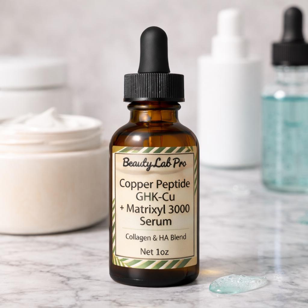 matrixyl vs ghk cu Copper Peptide Ghk-cu Serum + Matrixyl 3000 | Anti-aging Collagen HA Blend | 1oz+