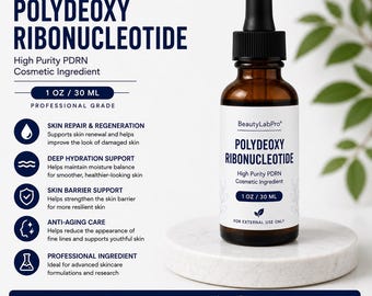 Sérum ADN de saumon PDRN (Polydésoxyribonucléotide) | Sérum hydratant anti-âge pour le visage et actif cosmétique | ADN de sodium | 30 ml