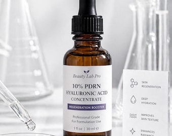 10% koncentrat kwasu hialuronowego PDRN • Wzmacniacz regeneracji skóry • Składnik serum przeciwstarzeniowego • Profesjonalna formuła • 1 uncja • BeautyLab