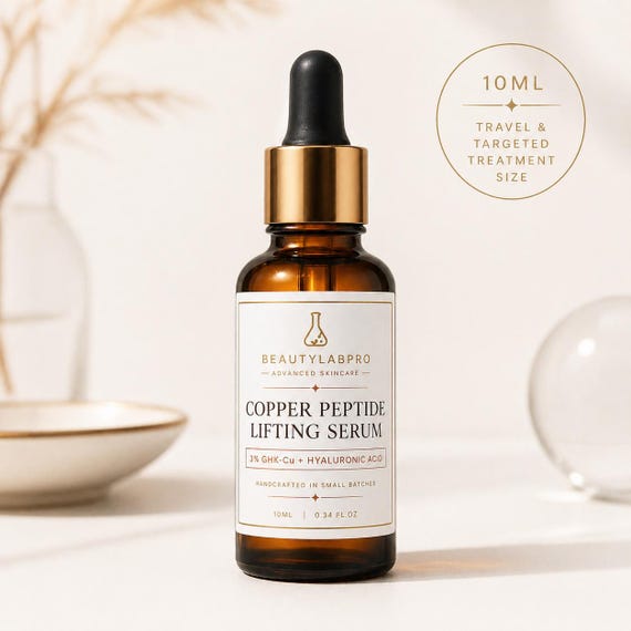 Copper Peptide Lifting Serum 3% GHK-Cu 10ml | Travel Size Anti-Aging Serum | Wrinkle Repair