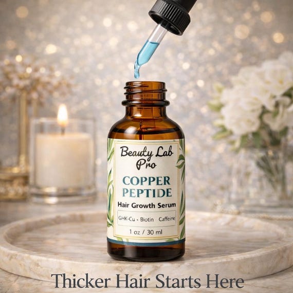 ghk-cu peptide hair benefits Copper Growth Serum 1oz | Scalp Treatment for Thinning Hair | Biotin Caffeine Serum | Fuller Hair Formula Gluten Free Count:BPC-157/TB500 (#60 ct) b12 injection australia Compounded