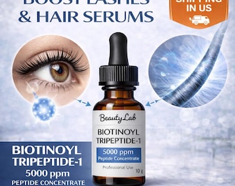 Biotinoyl Tripeptide-1 5000ppm | Peptyd w serum do rzęs | Składnik stymulujący wzrost włosów | Aktywny kosmetyk DIY | Formuła do rzęs i brwi