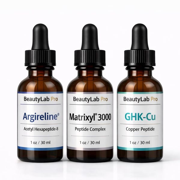 Anti-Aging Peptide Starter Kit Argireline Matrixyl 3000 GHK-Cu 3x1oz DIY Set