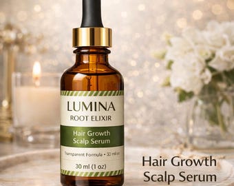 Lumina Root Elixir Hair Growth Scalp Serum – transparentna, lekka formuła, gęstsze i pełniejsze włosy, naturalne, czyste piękno 30 ml
