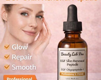 Baza serum EGF Oligopeptide-1 1 uncja • Peptyd odnowy skóry • Składnik kosmetyków przeciwstarzeniowych • Pielęgnacja skóry DIY • Jakość profesjonalna