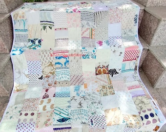 Indian patchwork kantha quilt Bedding bed cover handmade quilt light weight bohemian kantha quilt