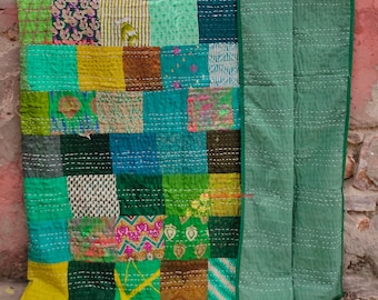Patchwork Bohemian Quilt handmade kantha quilt boho bedding bedcover home decor quilts bedspread hippie quilting