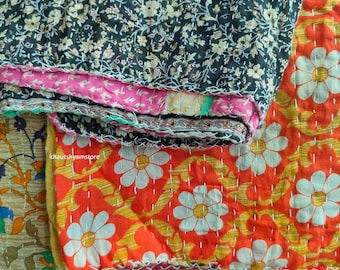 Wholesale Lot Of Indian Vintage Kantha Quilt Handmade Throw Reversible Blanket Bedspread Cotton Fabric BOHEMIAN quilt