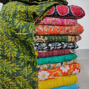Indian Handmade Quilts and bedspread, Hand Stitched Quilt, Twin Size Quilts for sale