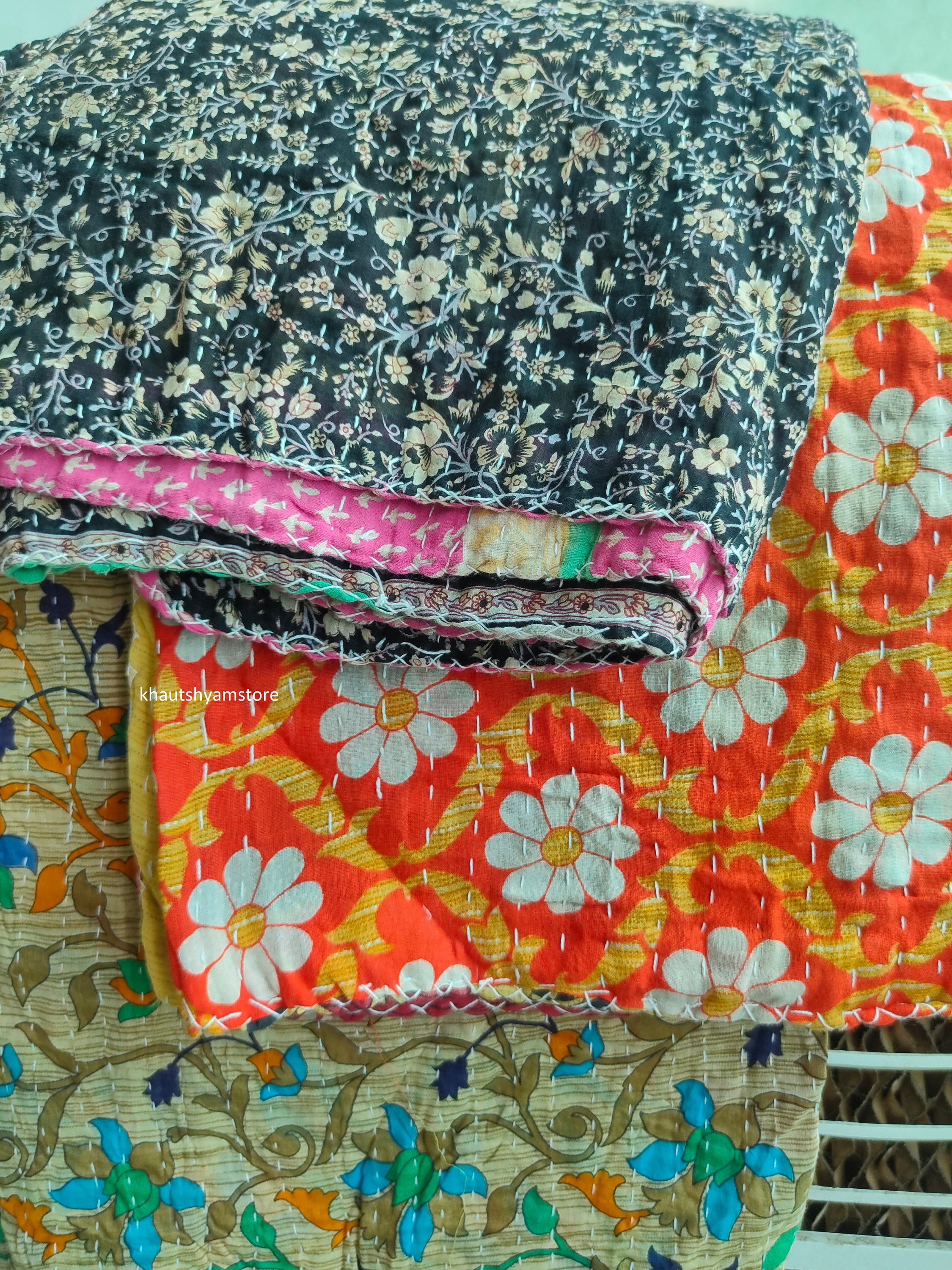 Vintage kantha quilt - Etsy 日本