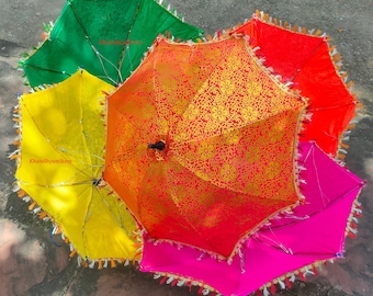 Wholesale Lot Of Decorative Umbrella for wedding Indian decor parasol party event home decor Colorful Printed umbrellas