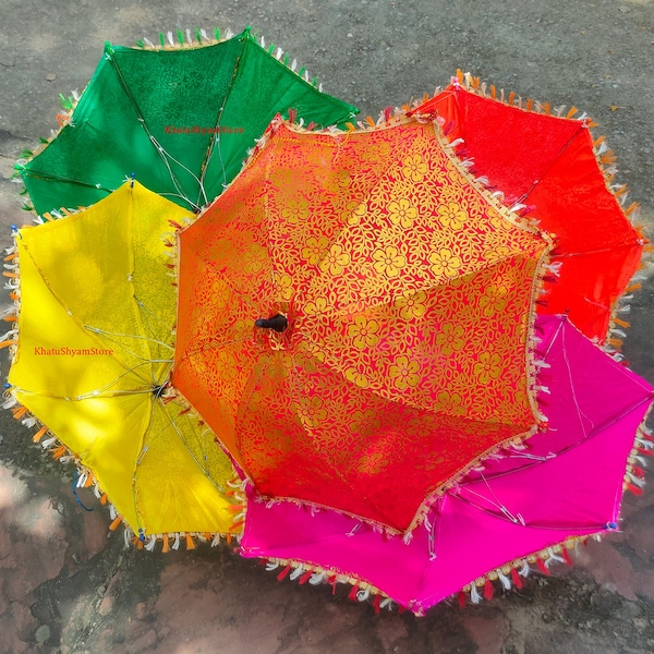 Wholesale Lot Of Decorative Umbrella for wedding Indian decor parasol party event home decor Colorful Printed umbrellas