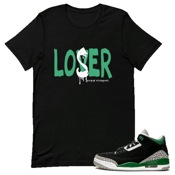 pine green and black graphic tee