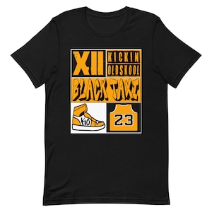 Shirt to Match Jordan Retro 12 Black Taxi - Sneaker 23 Colorway Graphic Tee