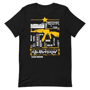 Shirt to Match Jordan 1 High Yellow Ochre - AK47 Streetwear Graphic Sneaker Tee