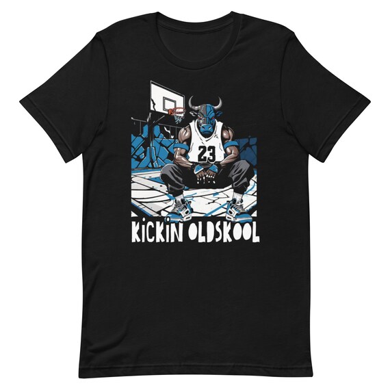 Shirt to Match Retro Industrial Military Blue Bull Basketball - Main Image