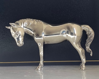 Beautiful Sterling Silver Horse Figurine by Saturno, Lovely Horse Lovers Gift, Fully Hallmarked