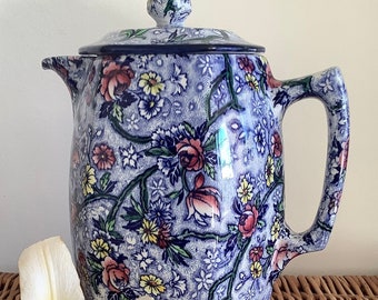 Rare Original 1930s Ringtons Chintz Hot Water Jug/Coffee Pot, Superb Condition, Fine Maling Ware, Collectors Piece or Lovely Vintage Gift