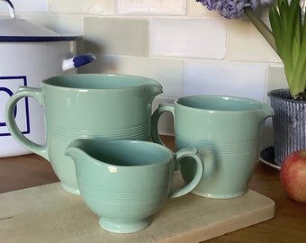 1940s/1950s Woods Ware Beryl LARGE JUG ONLY, Iconic Post War Tableware, Pretty Pale Sage Green, Mid Century Collectible, Vintage Kitchenalia