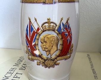 George V and Queen Mary Jubilee Cup, 1910-1935 Royal Family Memorabilia, Lovely Collectable Souvenir Beaker, Excellent Vintage Condition