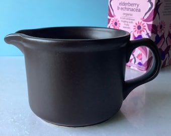 Stylish MCM Doverstone Heather Cream or Milk Jug, Lovely Matte Chocolate Brown Glaze, 1970s Kitchenalia, Excellent Condition
