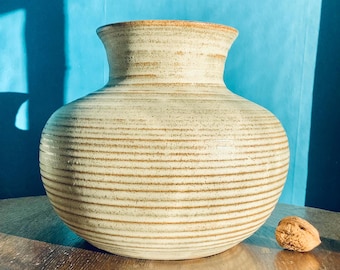 1970s British Studio Pottery Vase, Mediterranean Style Pot, Signed Grayshott Pottery, Lovely Mid Century Modern Home Gift
