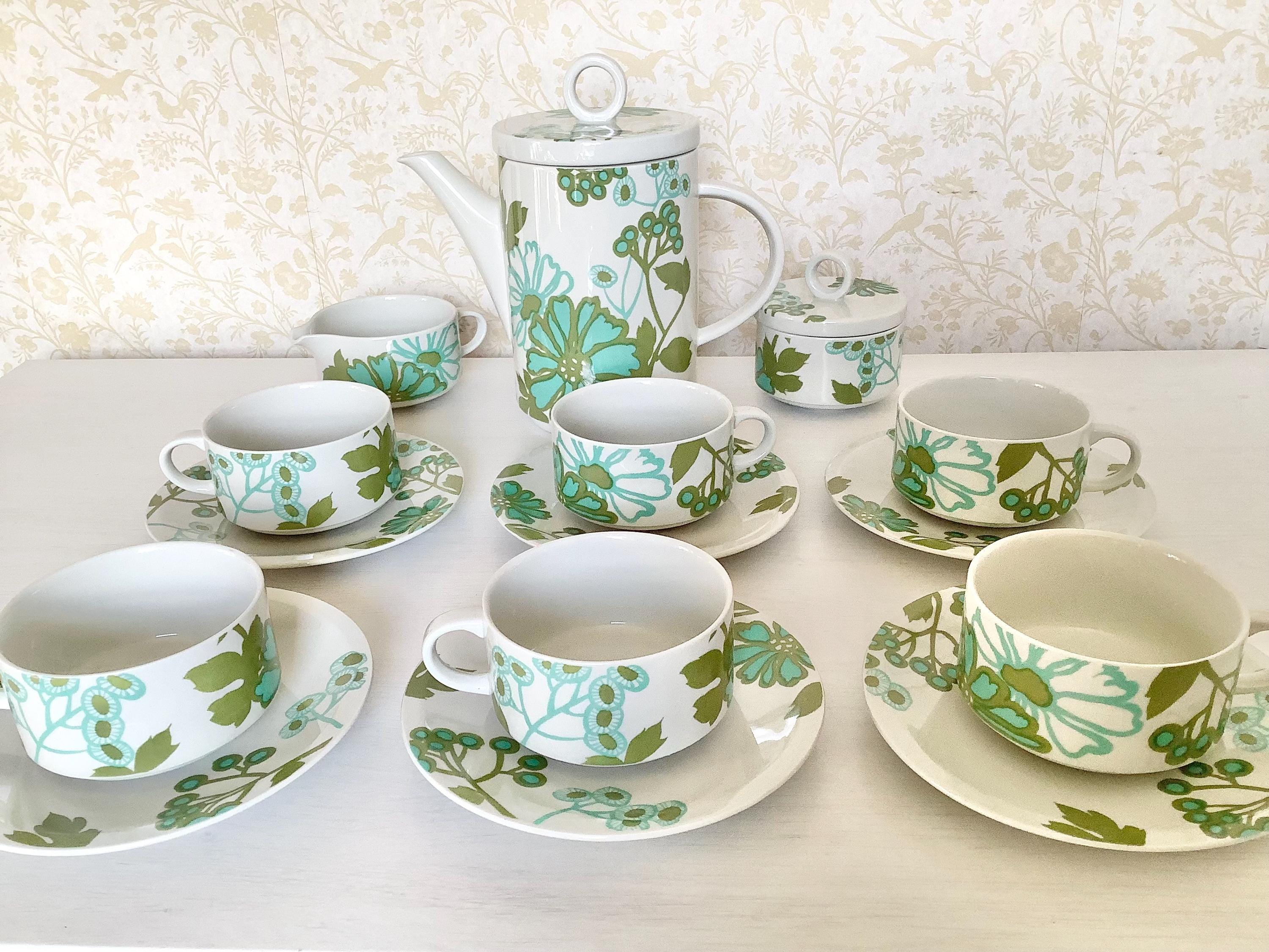 Delightful 1960s Villeroy & Boch 'scarlett' Coffee/tea Set, Rare