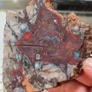 Apache Chrysocolla Rough Slab for Lapidary - Natural Apache Slice
