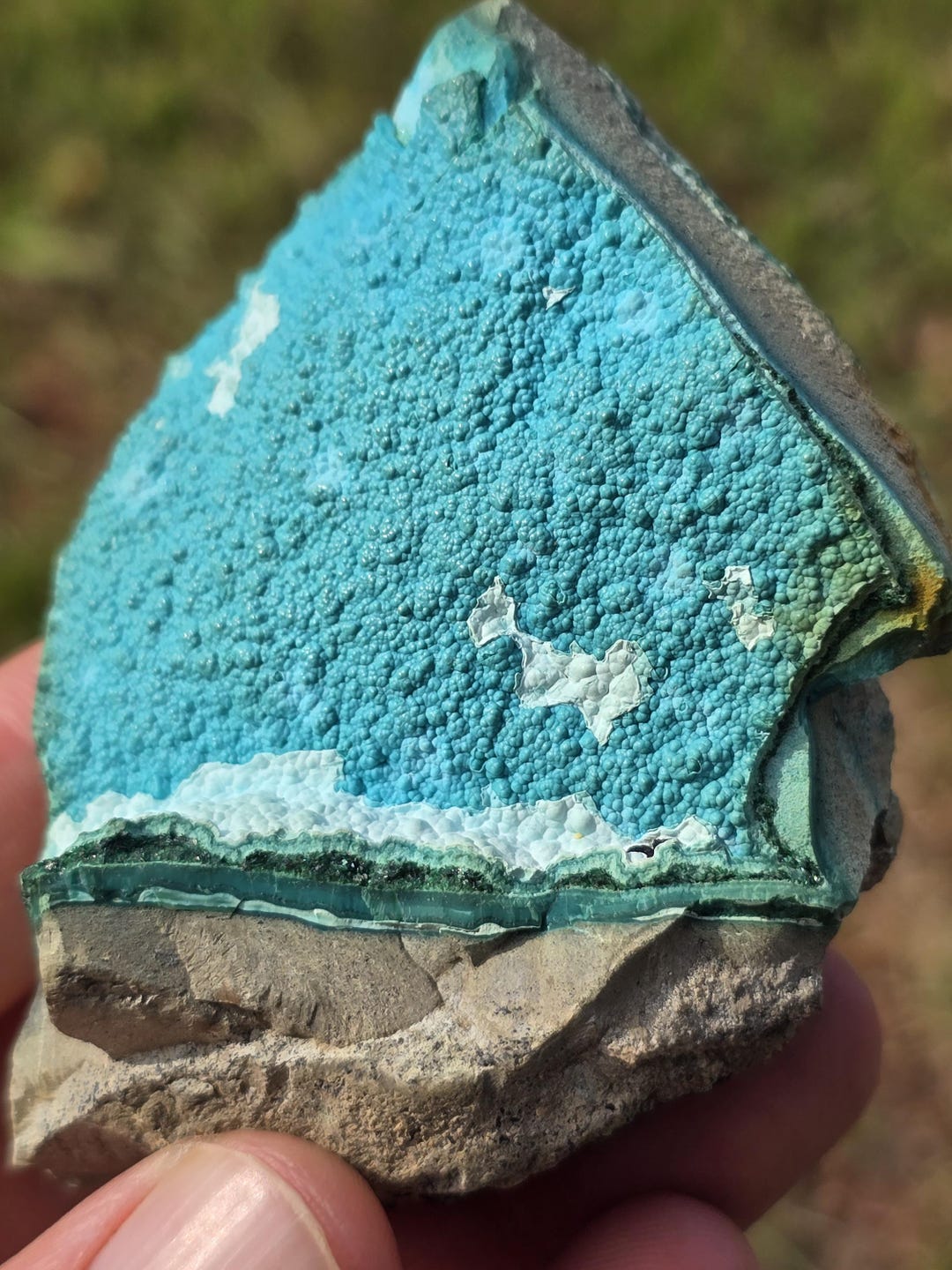 Banded Chrysocolla and Malachite, Ray Mine, Kearny, AZ, With Stand. US ...