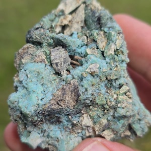 Planet Mine Chrysocolla Malachite Specimen: Botryoidal Mineral Display