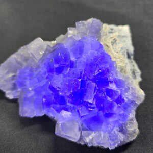 UV Reactive Green Fluorite Cube: Madagascar Crystal with Stand