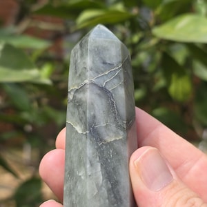 Polished Nephrite Point | Green Indonesian Nephrite Tower | 4&quot; Green Nephrite Tower | US Seller and Fast Shipping, See Video!!