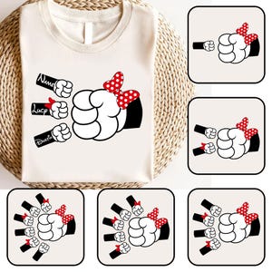 Camiseta de la mejor mamá de todos los tiempos de dibujos animados Png, manos de ratón con nombre personalizado para niños Png, feliz día de la madre, vacaciones familiares, camiseta de mamá a juego Png