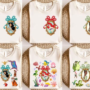 Two-Sided Vintage Watercolor Princess Coquette Magical Bow Shirt Png, Princess Trip, Girls Trip, Princess Squad Vibes, Besties Shirt Png