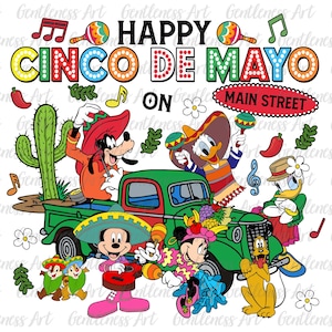 Conception de chemise souris et amis Cinco de Mayo, sublimation Cinco de Mayo, Fiesta Party mexicaine Png, Fiesta Png, festival mexicain Png