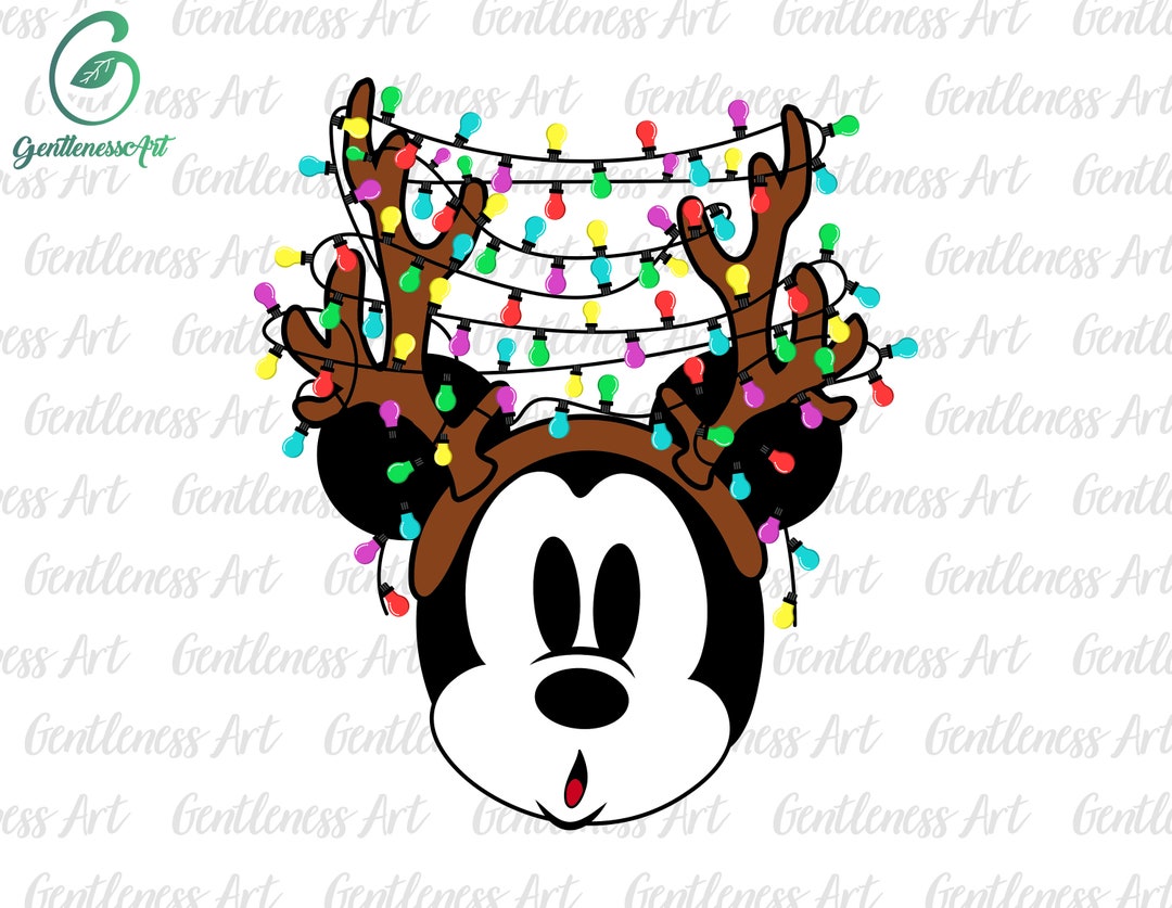 Reindeer Christmas Light Png Svg, Christmas Character Svg, Christmas