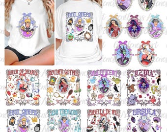 Villain Elements Clipart Bundle, Female Villain Png, Mean Girls Club, Coquette Frame Png, Villain Characters Png, Digital Download