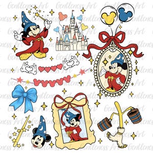 Vintage dessin animé sorcier Png, sorcière souris magique chemise Png, ballon magique souris coquette noeud cadeau d'anniversaire enfants tout-petits, spectacle de magie Est 1992