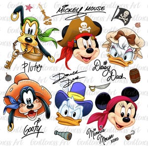Familia pirata (Png), tema pirata (Png) para diseño de camisetas, Reino Mágico, El mejor día de la historia (Png), Viaje en crucero, Firma de ratón (Png), Escuadrón pirata (Png)